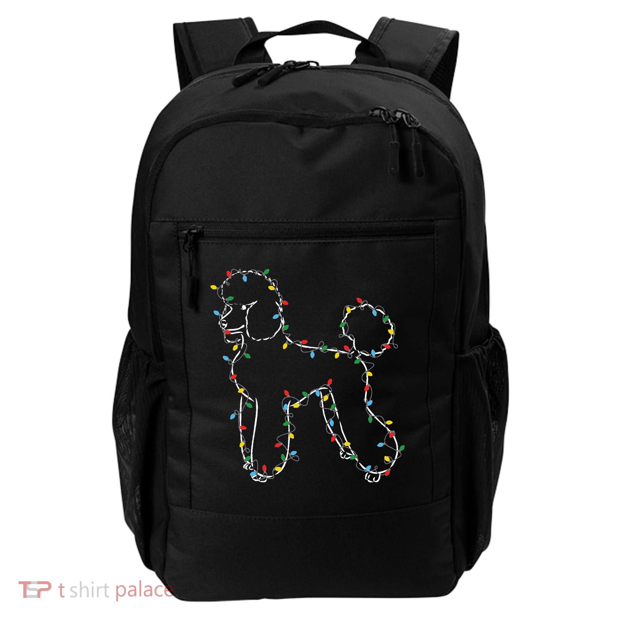 Poodle Christmas Lights Poodle Dog Lover Ugly Sweater Xmas Backpack
