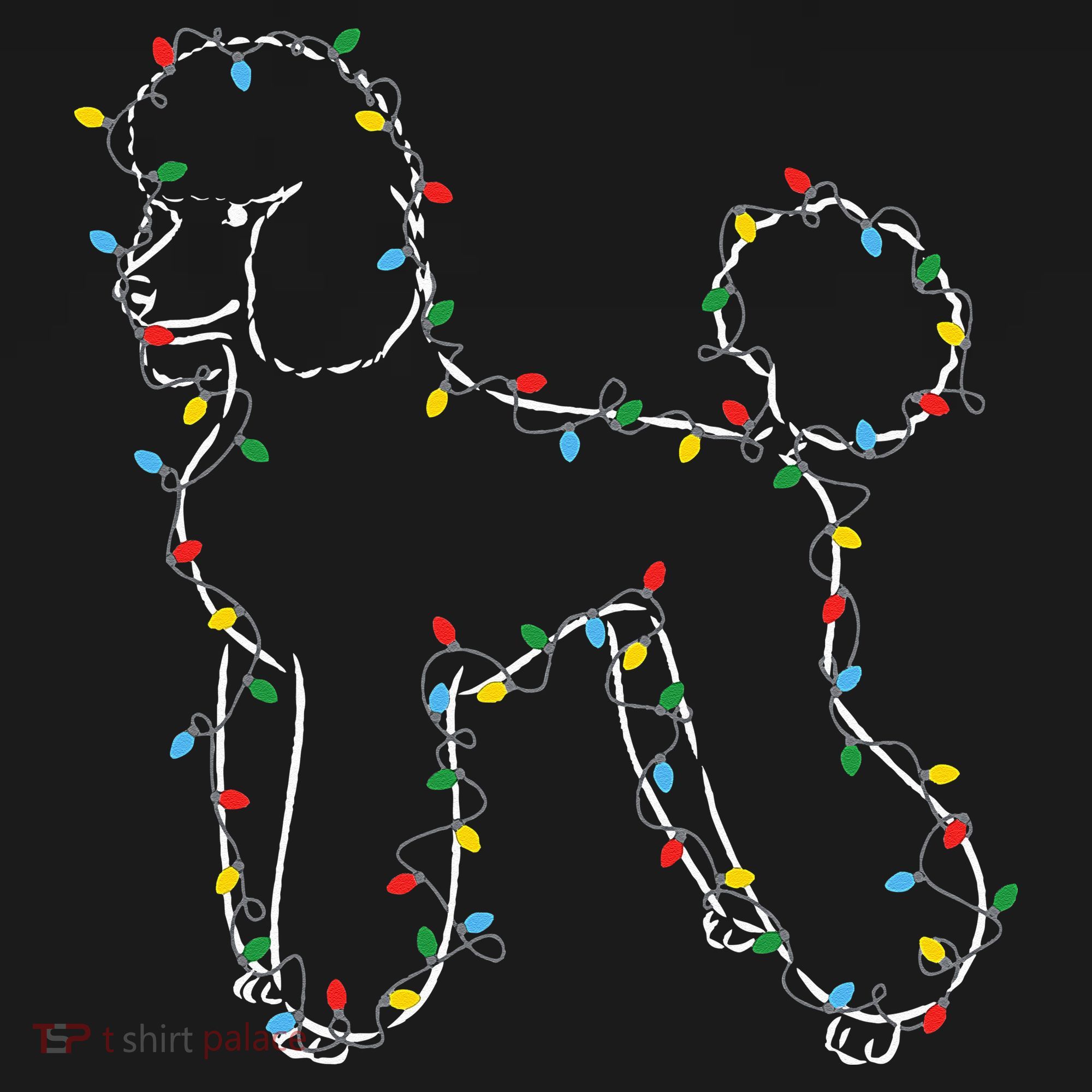 Poodle Christmas Lights Poodle Dog Lover Ugly Sweater Xmas Women's Hoodie