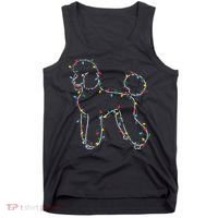 Poodle Christmas Lights Poodle Dog Lover Ugly Sweater Xmas Tank Top thumb 0