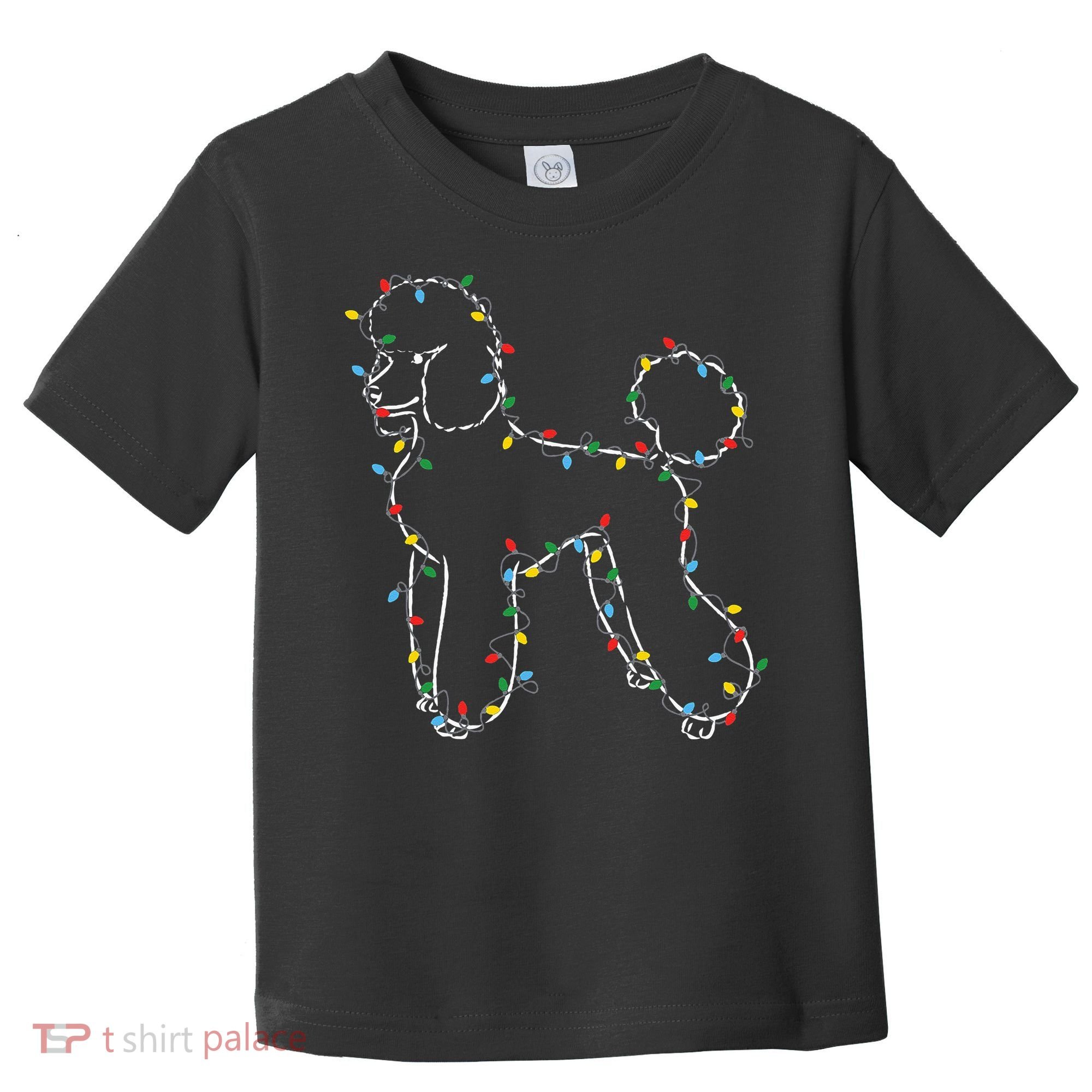 Poodle Christmas Lights Poodle Dog Lover Ugly Sweater Xmas Toddler T-Shirt