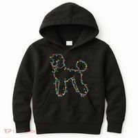 Poodle Christmas Lights Poodle Dog Lover Ugly Sweater Xmas Kids Hoodie thumb 0