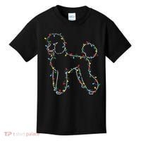 Poodle Christmas Lights Poodle Dog Lover Ugly Sweater Xmas Kids T-Shirt thumb 0