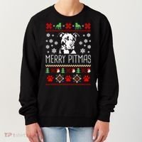 Pitbull Christmas Lovers Merry Pitmas Ugly Christmas Gift Women's Sweatshirt thumb 0
