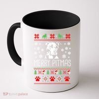 Pitbull Christmas Lovers Merry Pitmas Ugly Christmas Gift Coffee Mug thumb 0