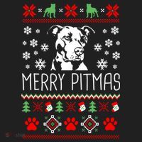 Pitbull Christmas Lovers Merry Pitmas Ugly Christmas Gift Golf Towel thumb 3