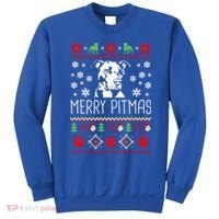 Pitbull Christmas Lovers Merry Pitmas Ugly Christmas Gift Sweatshirt thumb 0