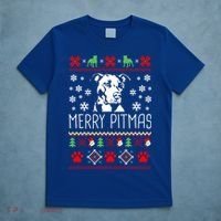 Pitbull Christmas Lovers Merry Pitmas Ugly Christmas Gift T-Shirt thumb 5
