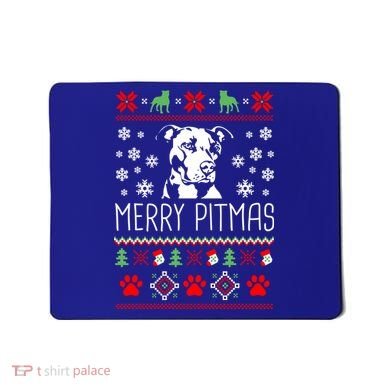Pitbull Christmas Lovers Merry Pitmas Ugly Christmas Gift Mousepad