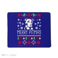 Pitbull Christmas Lovers Merry Pitmas Ugly Christmas Gift Mousepad thumb 0