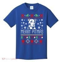 Pitbull Christmas Lovers Merry Pitmas Ugly Christmas Gift Kids T-Shirt thumb 0