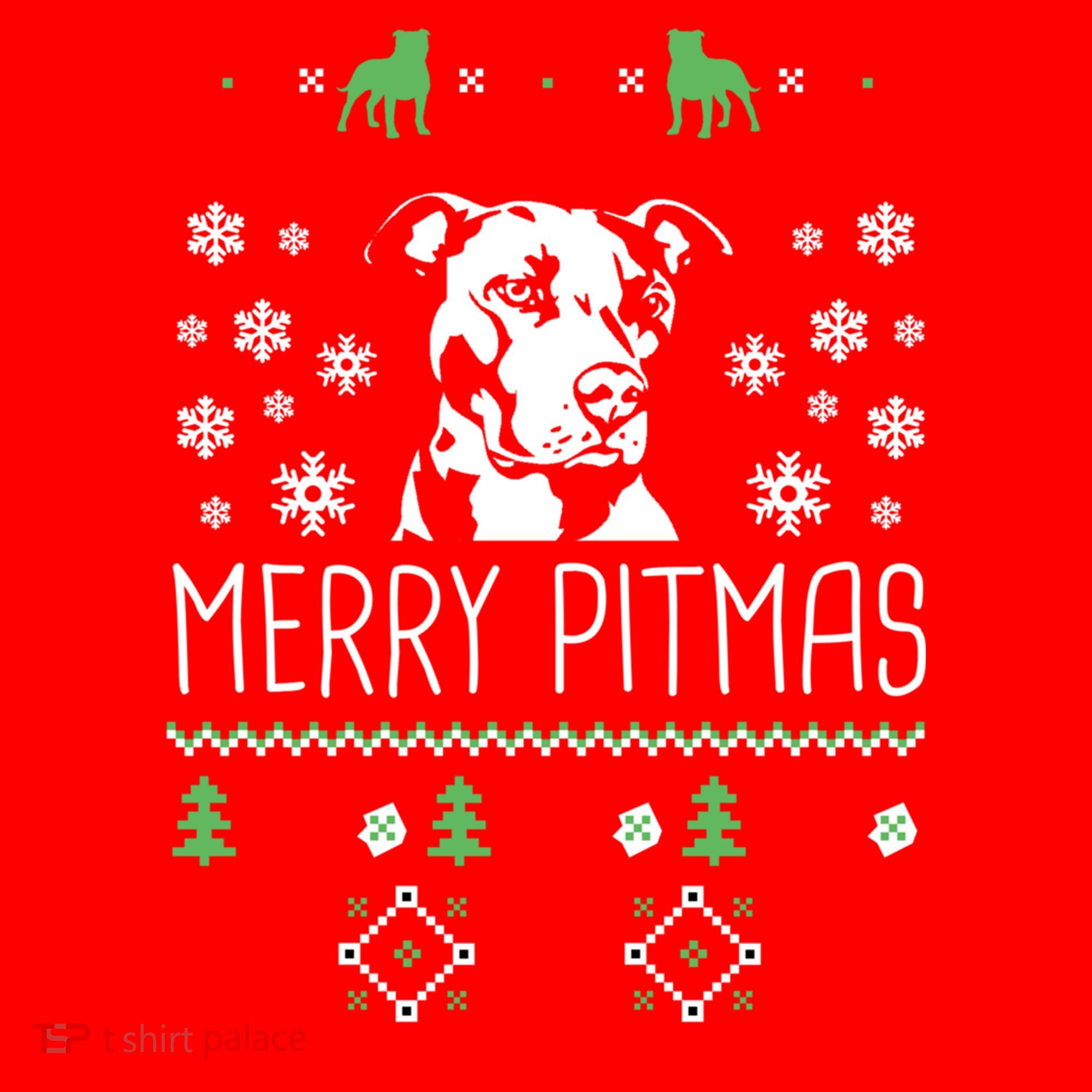 Pitbull Christmas Lovers Merry Pitmas Ugly Christmas Gift Santa Hat