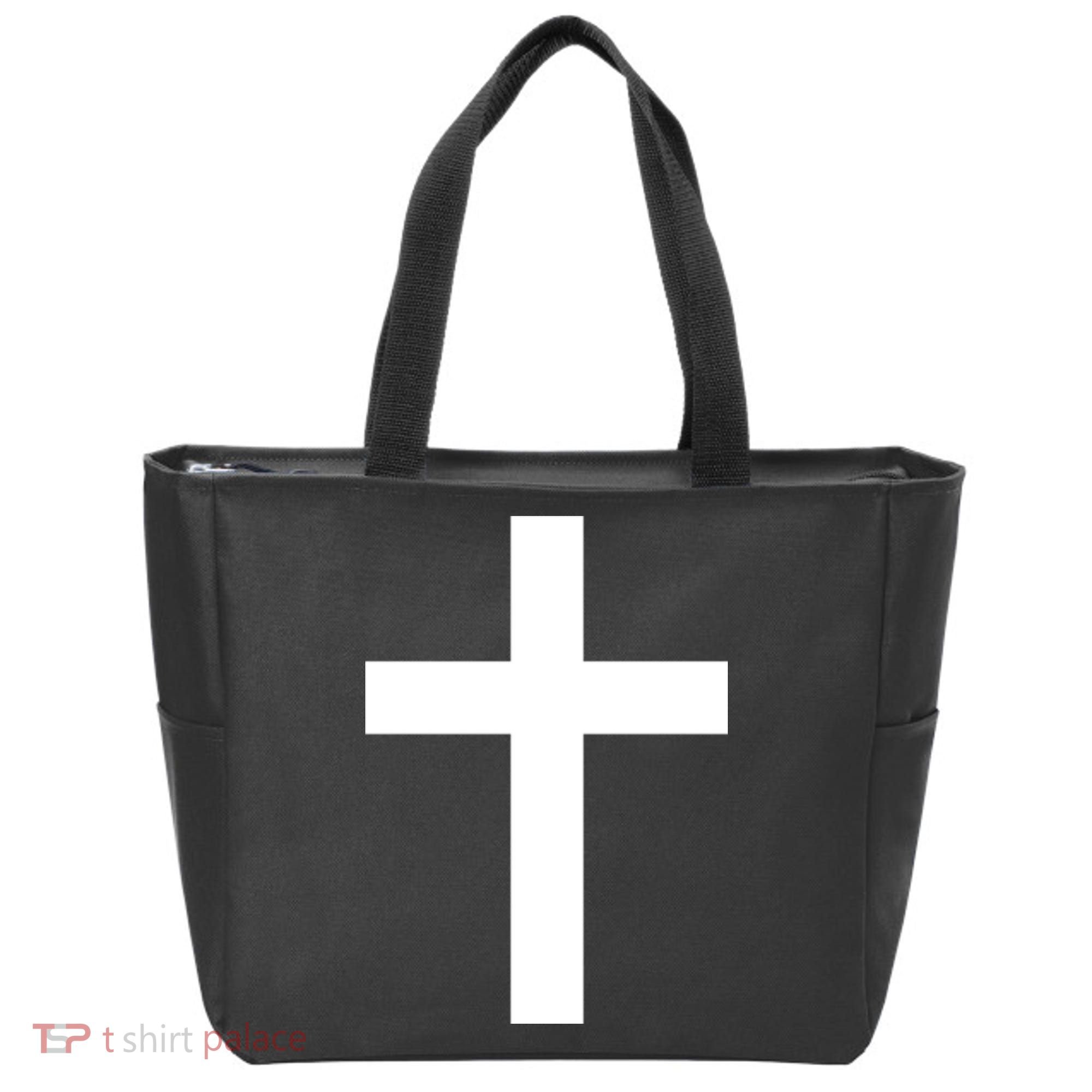 Pocket Cross Logo Tote Bag