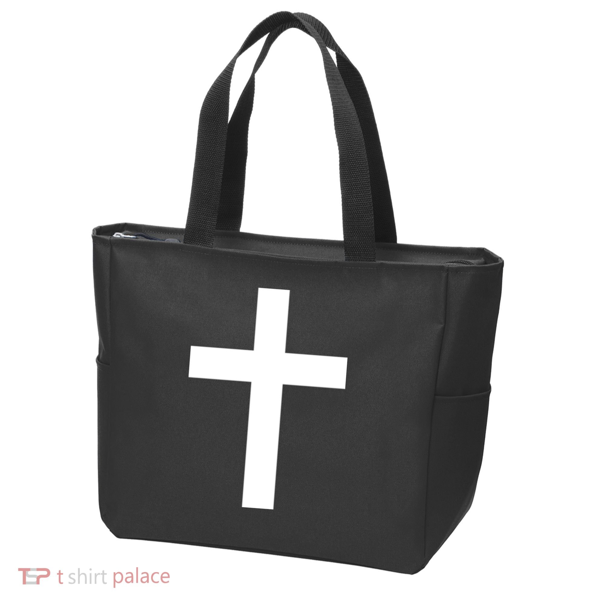 Pocket Cross Logo Tote Bag