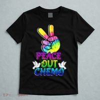 PeaceOut Chemo Last Day Of Chemo End Chemotherapy Cancer T-Shirt thumb 5