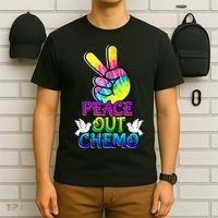 PeaceOut Chemo Last Day Of Chemo End Chemotherapy Cancer T-Shirt thumb 6