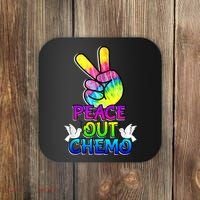 PeaceOut Chemo Last Day Of Chemo End Chemotherapy Cancer Coaster thumb 0