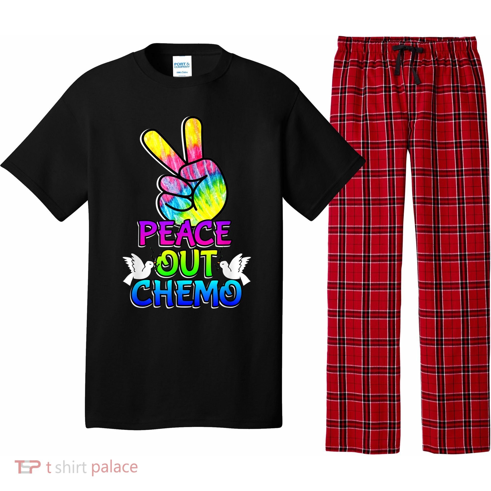 PeaceOut Chemo Last Day Of Chemo End Chemotherapy Cancer Pajama Set
