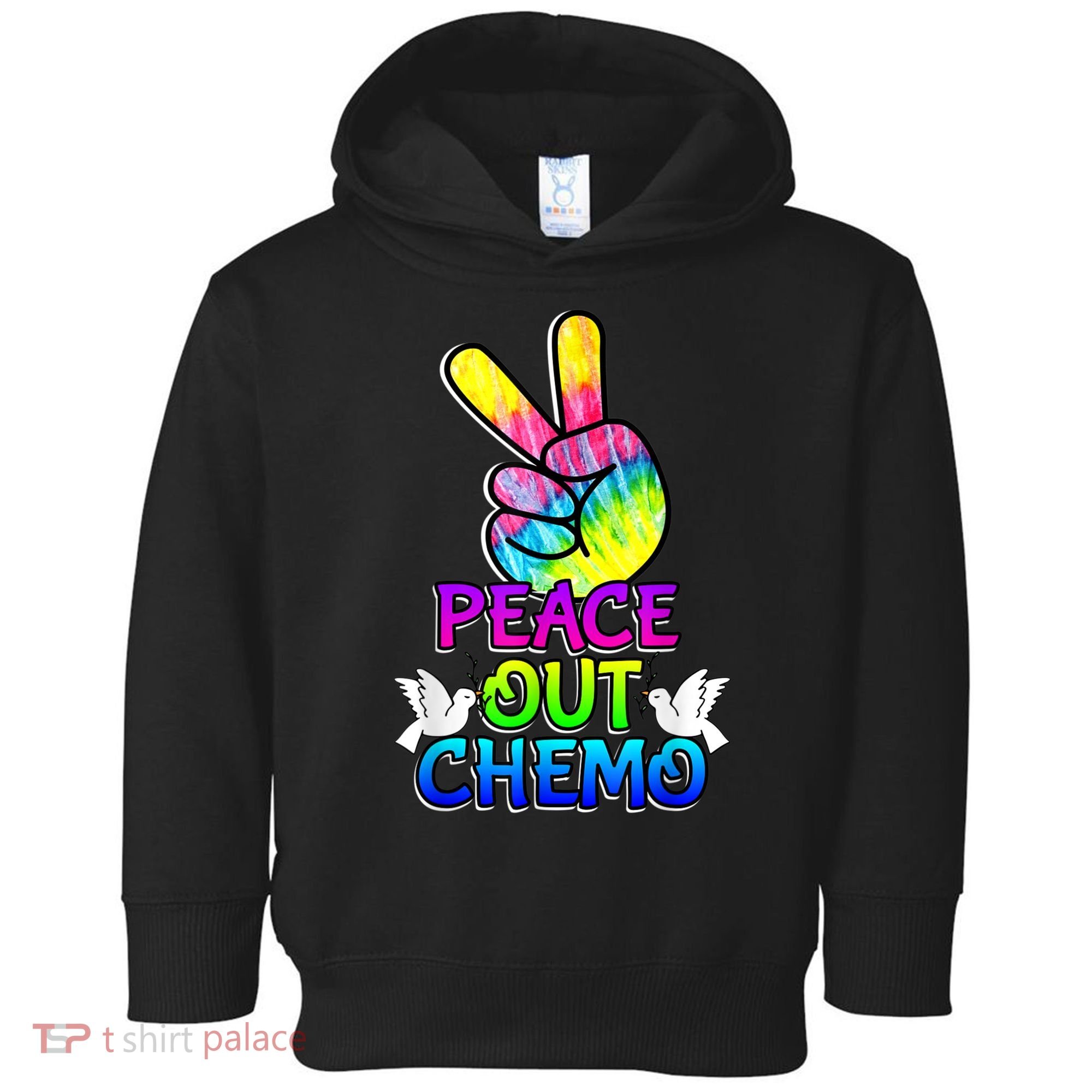 PeaceOut Chemo Last Day Of Chemo End Chemotherapy Cancer Toddler Hoodie