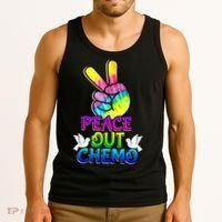PeaceOut Chemo Last Day Of Chemo End Chemotherapy Cancer Tank Top thumb 3