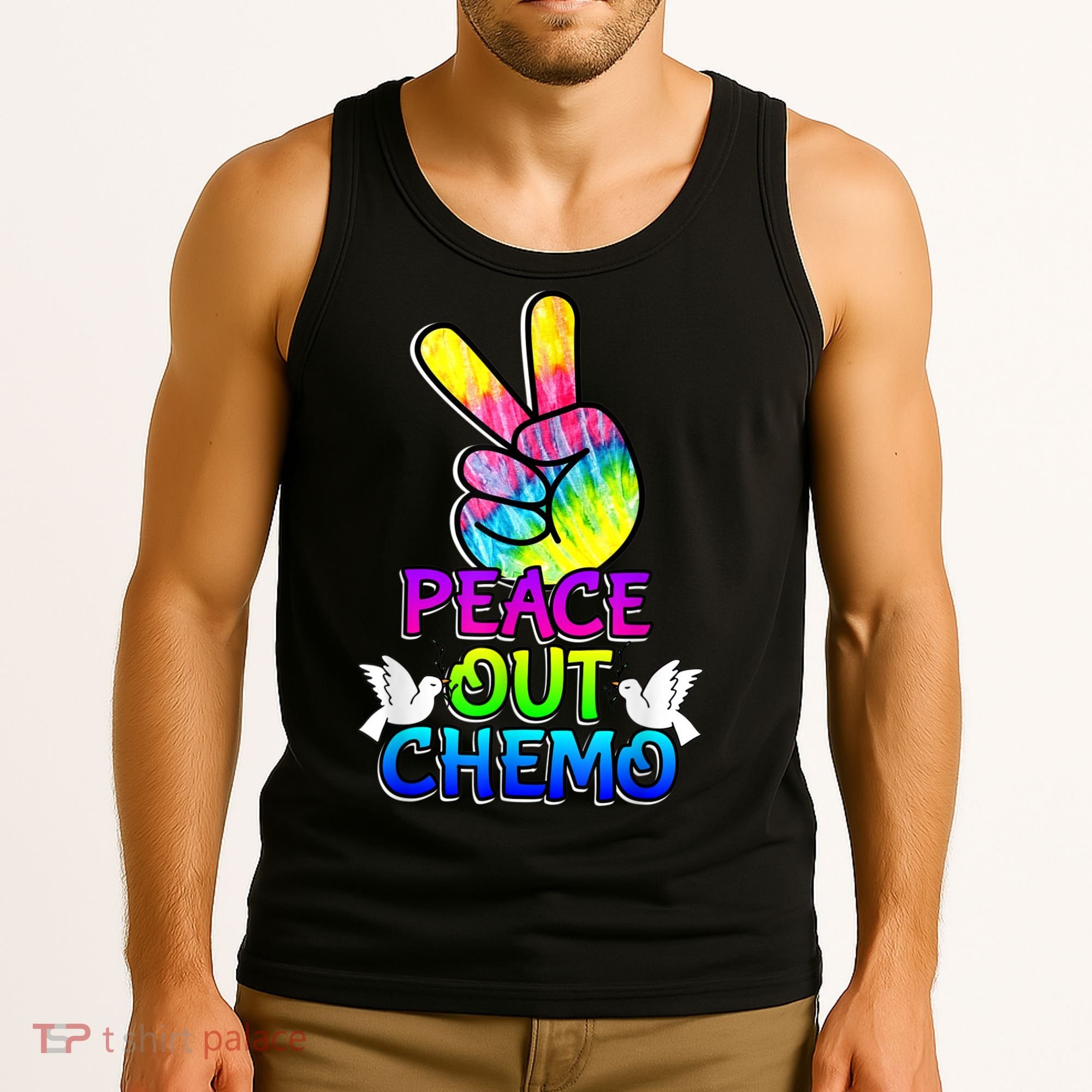 PeaceOut Chemo Last Day Of Chemo End Chemotherapy Cancer Tank Top
