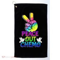 PeaceOut Chemo Last Day Of Chemo End Chemotherapy Cancer Golf Towel thumb 0