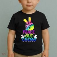 PeaceOut Chemo Last Day Of Chemo End Chemotherapy Cancer Toddler T-Shirt thumb 2