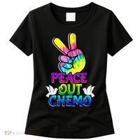 PeaceOut Chemo Last Day Of Chemo End Chemotherapy Cancer Women's T-Shirt thumb 0
