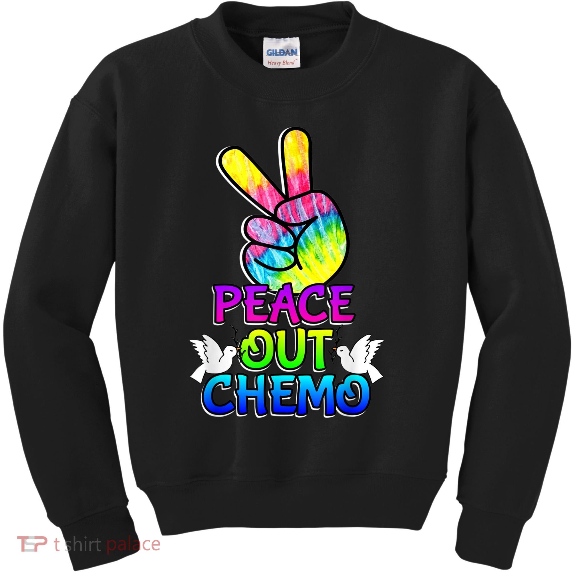 PeaceOut Chemo Last Day Of Chemo End Chemotherapy Cancer Kids Sweatshirt