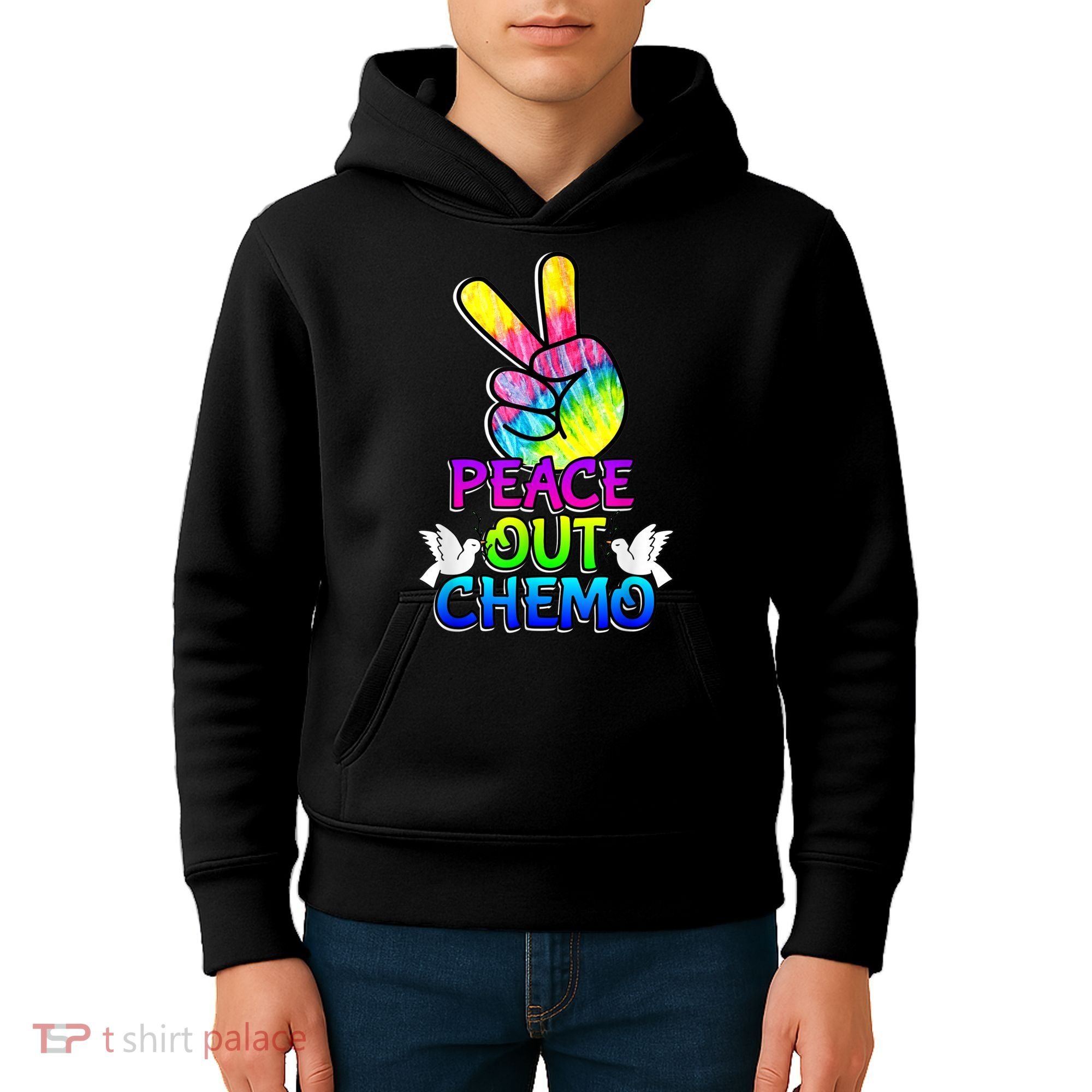 PeaceOut Chemo Last Day Of Chemo End Chemotherapy Cancer Kids Hoodie