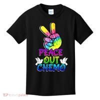 PeaceOut Chemo Last Day Of Chemo End Chemotherapy Cancer Kids T-Shirt thumb 0