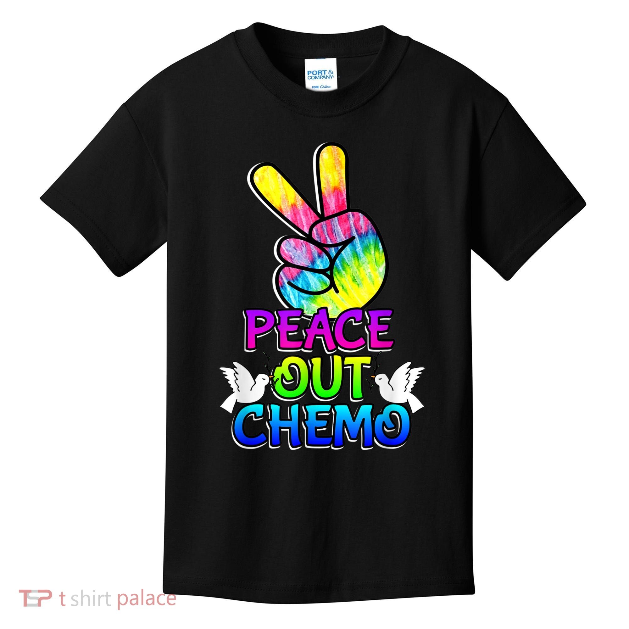 PeaceOut Chemo Last Day Of Chemo End Chemotherapy Cancer Kids T-Shirt