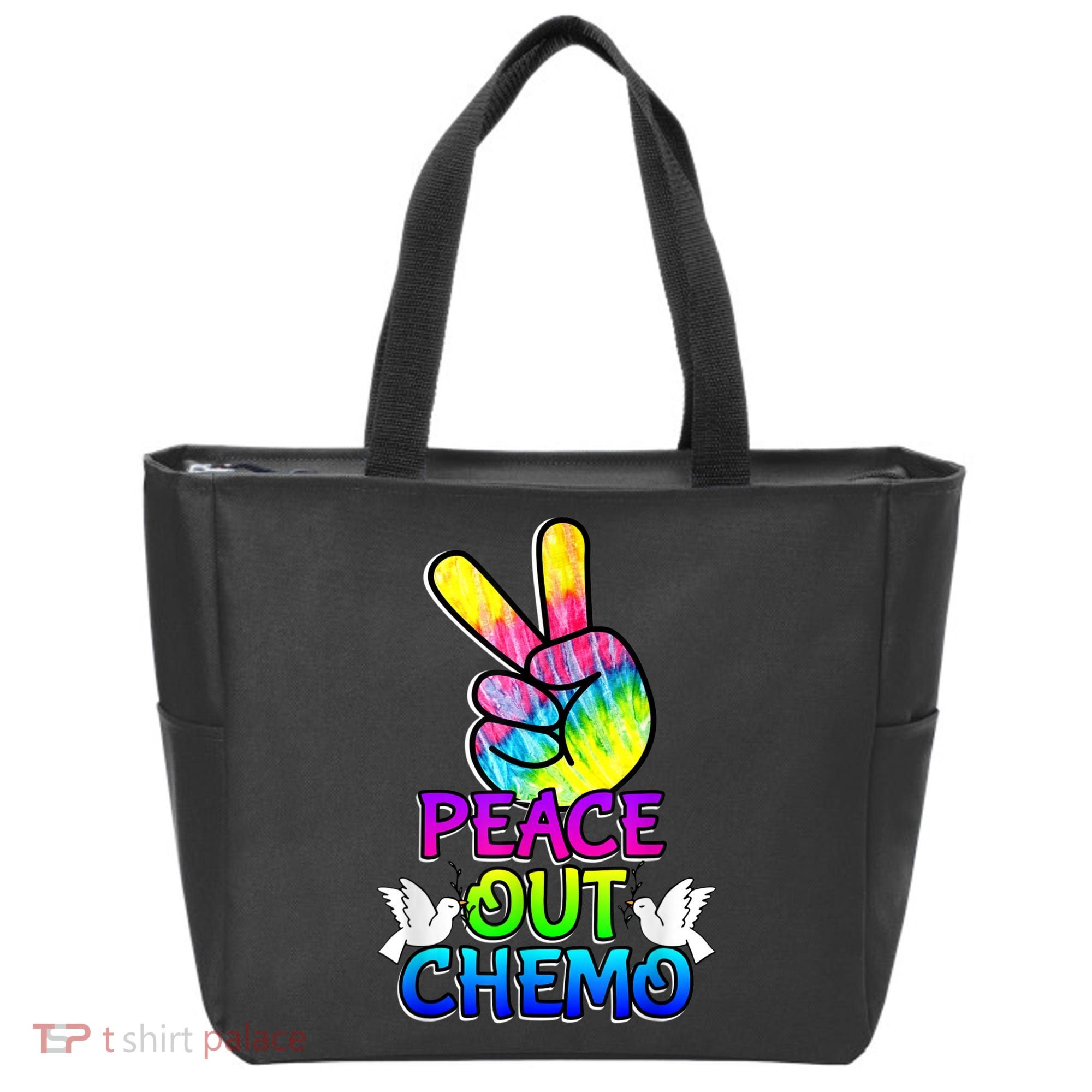 PeaceOut Chemo Last Day Of Chemo End Chemotherapy Cancer Tote Bag