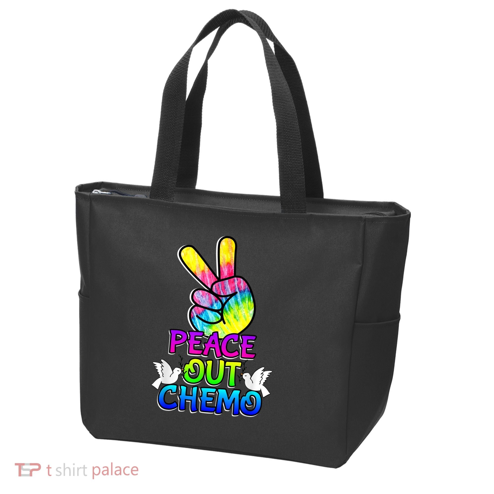 PeaceOut Chemo Last Day Of Chemo End Chemotherapy Cancer Tote Bag