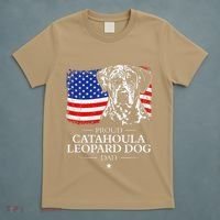 Proud Catahoula Leopard Dog Dad American Flag Patriotic Dog T-Shirt thumb 5