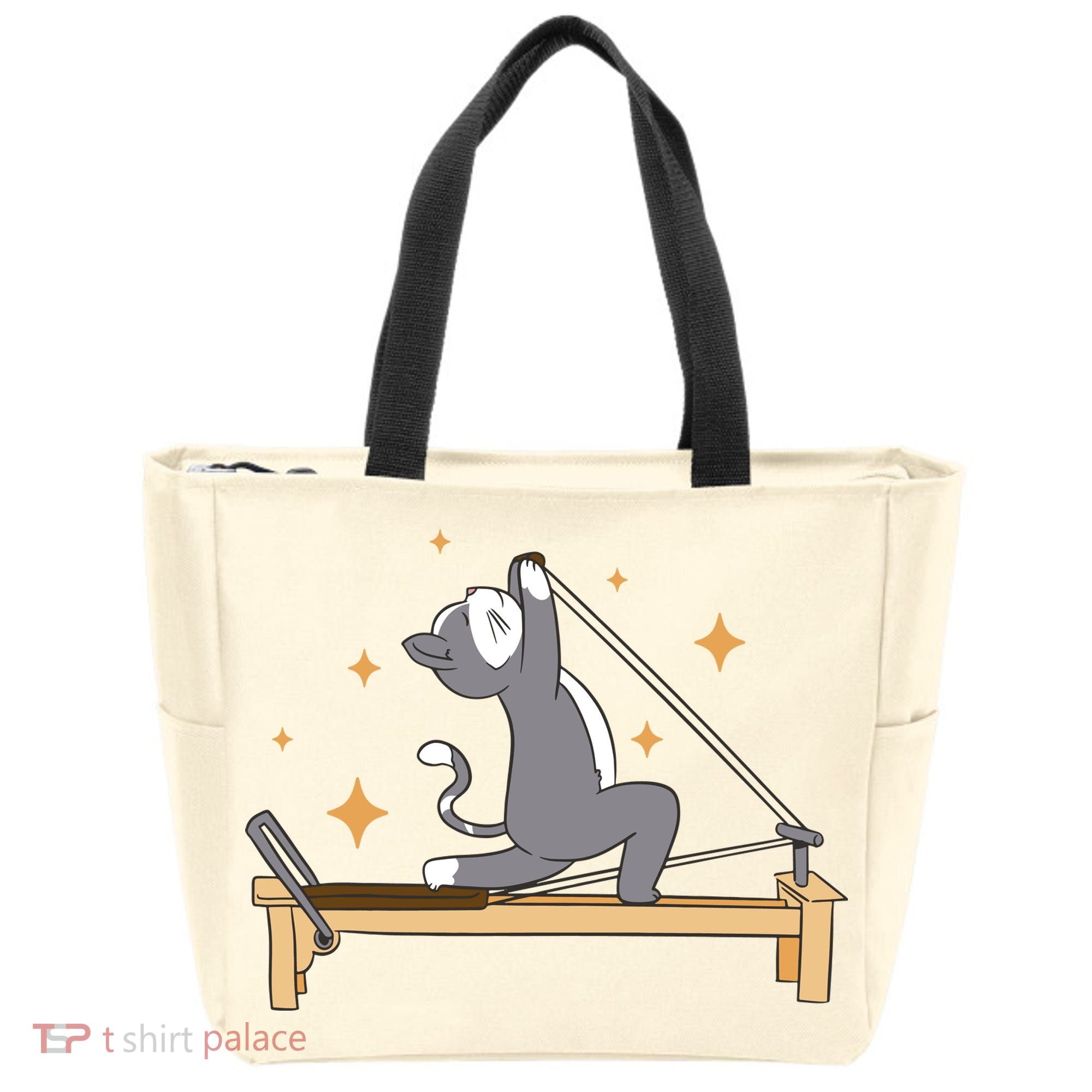 Pilates Cat Lover Funny Tote Bag