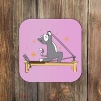Pilates Cat Lover Funny Coaster thumb 0
