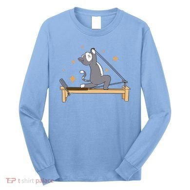 Pilates Cat Lover Funny Long Sleeve Shirt
