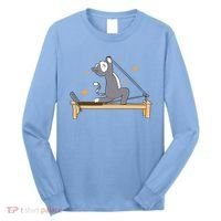Pilates Cat Lover Funny Long Sleeve Shirt thumb 0