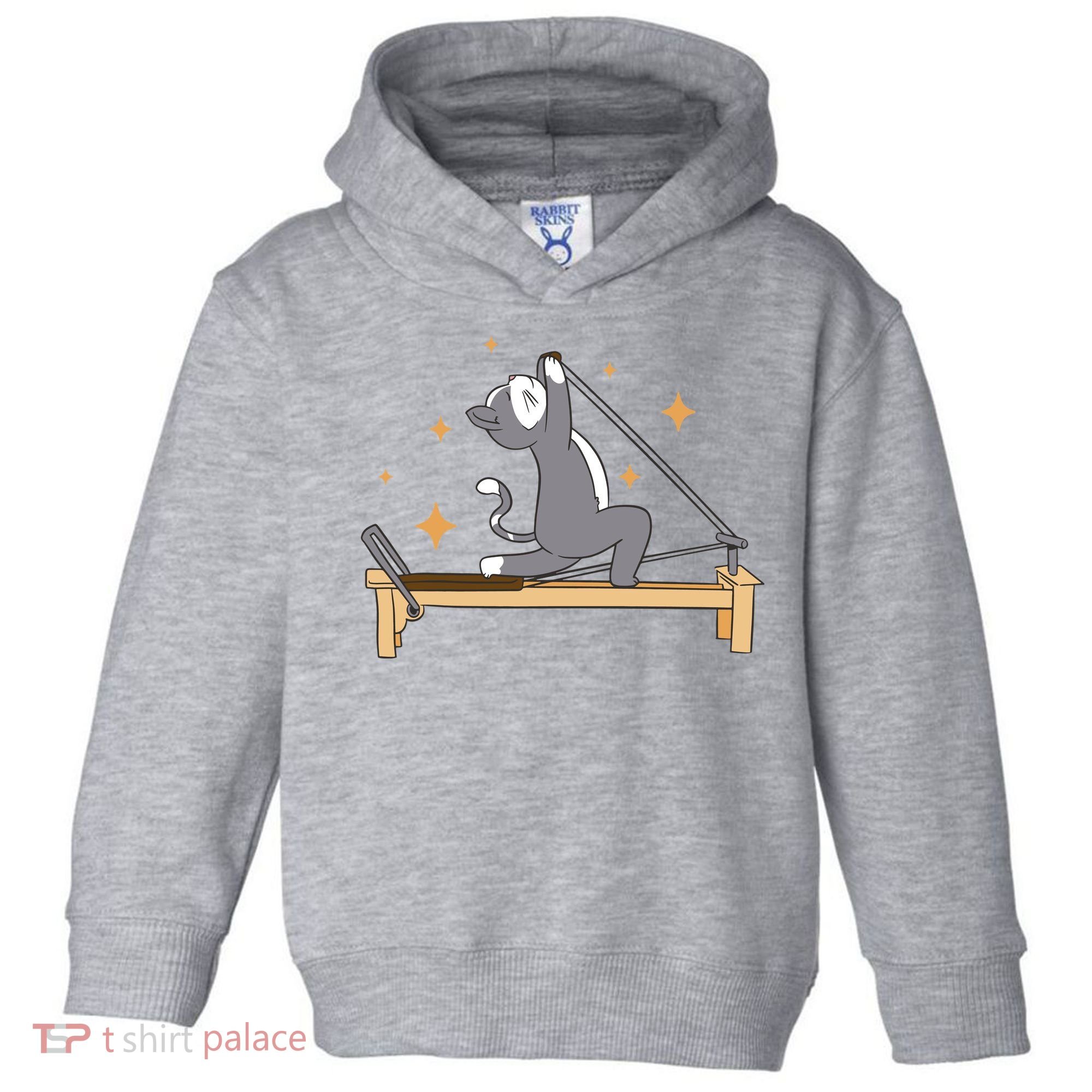 Pilates Cat Lover Funny Toddler Hoodie