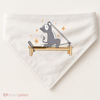 Pilates Cat Lover Funny USA-Made Doggie Bandana thumb 0
