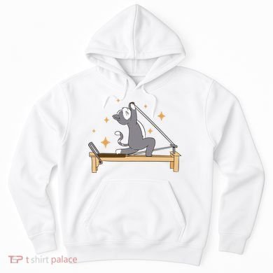 Pilates Cat Lover Funny Hoodie