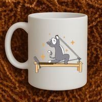 Pilates Cat Lover Funny Coffee Mug thumb 2