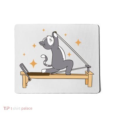 Pilates Cat Lover Funny Mousepad