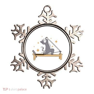Pilates Cat Lover Funny Ornament