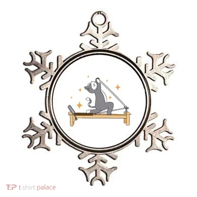 Pilates Cat Lover Funny Ornament