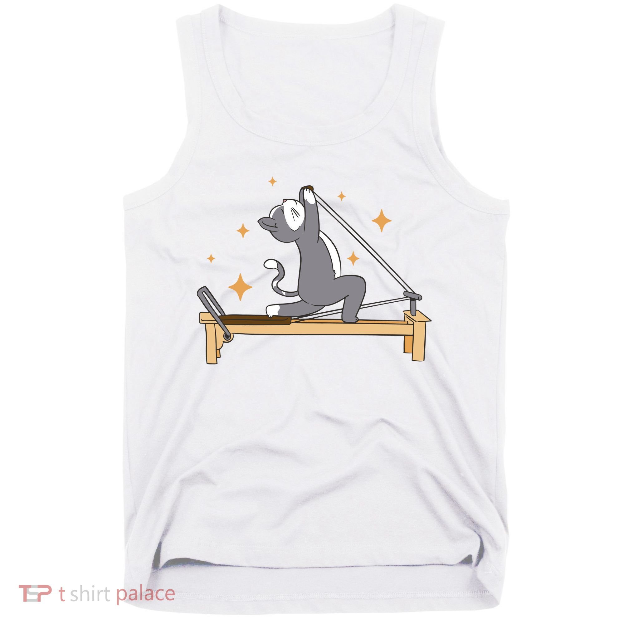Pilates Cat Lover Funny Tank Top