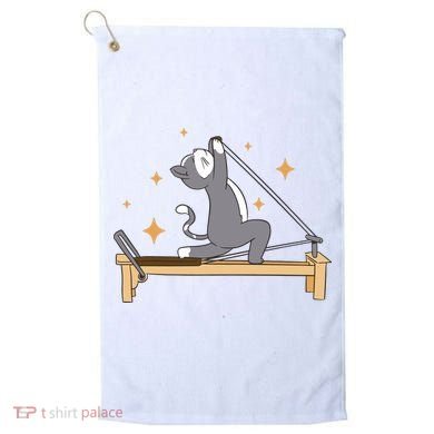 Pilates Cat Lover Funny Golf Towel