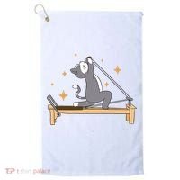 Pilates Cat Lover Funny Golf Towel thumb 0