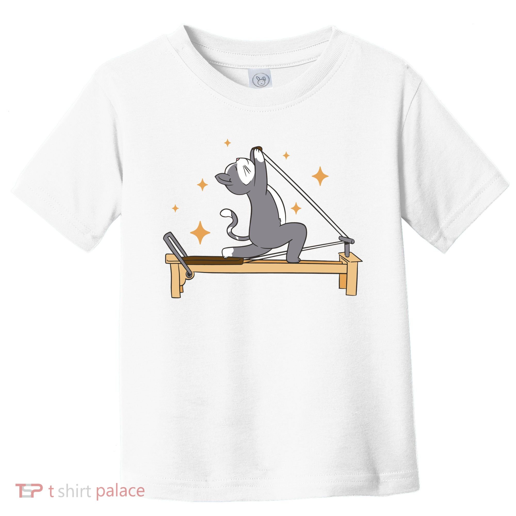 Pilates Cat Lover Funny Toddler T-Shirt