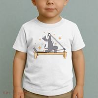 Pilates Cat Lover Funny Toddler T-Shirt thumb 2